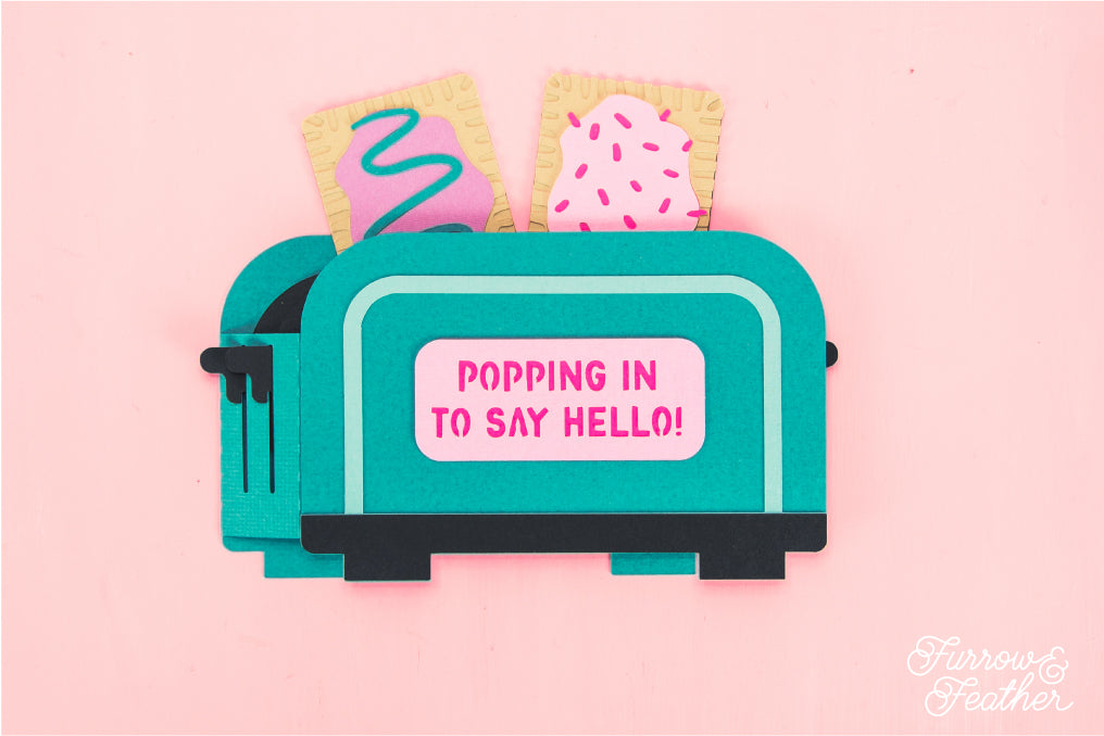 3D Toaster Pastries Card - Any Occasion Card SVG