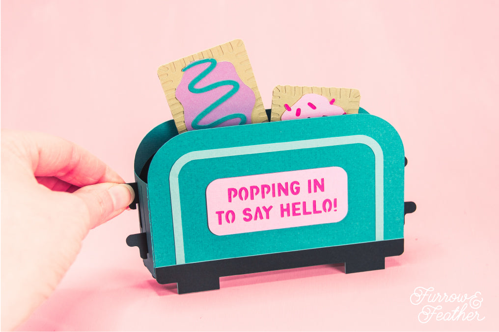 3D Toaster Pastries Card - Any Occasion Card SVG