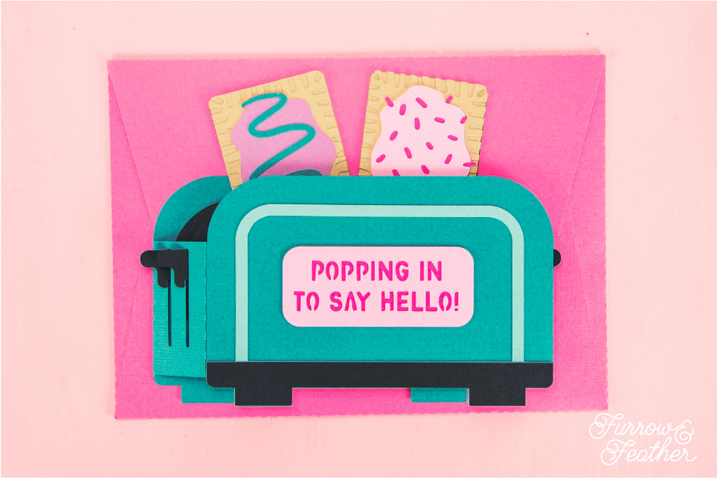 3D Toaster Pastries Card - Any Occasion Card SVG