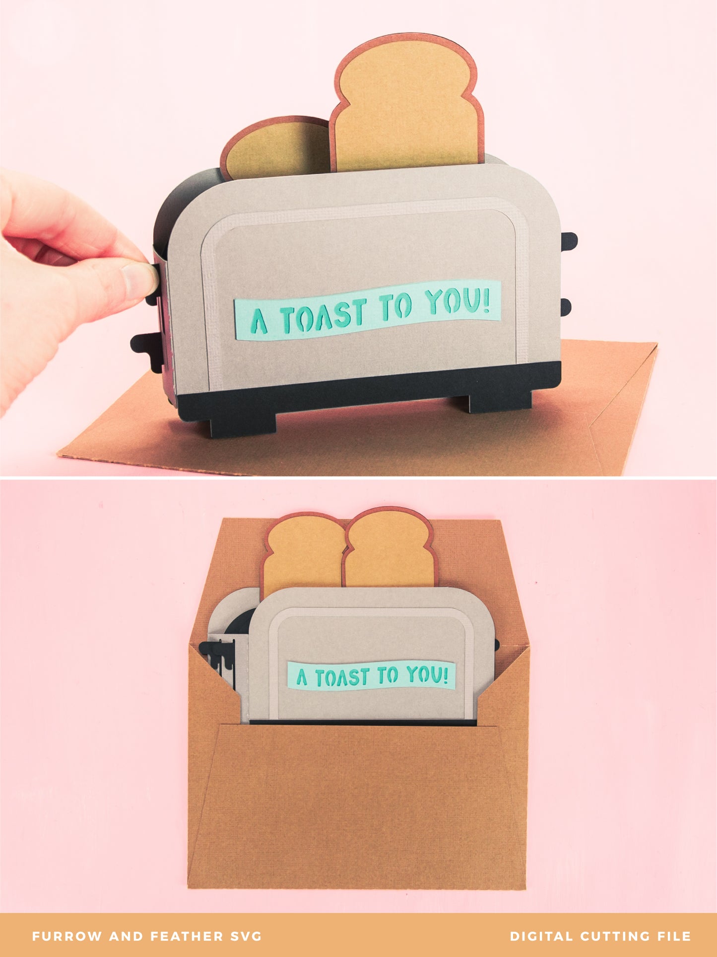 3D Toaster Card - Any Occasion Card SVG