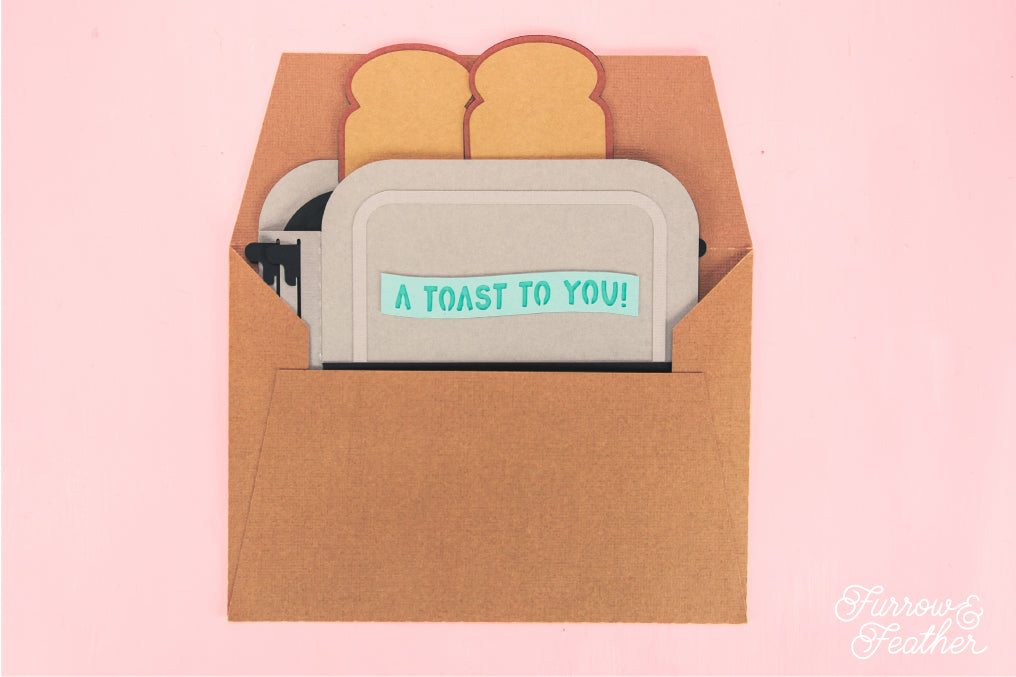 3D Toaster Card - Any Occasion Card SVG