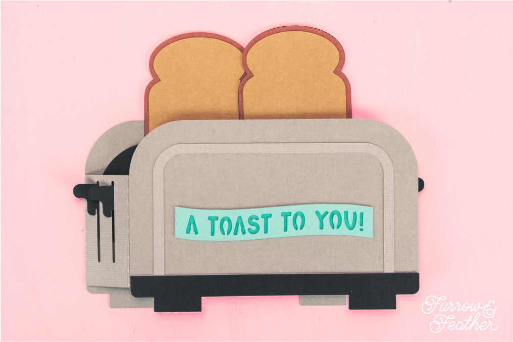 3D Toaster Card - Any Occasion Card SVG
