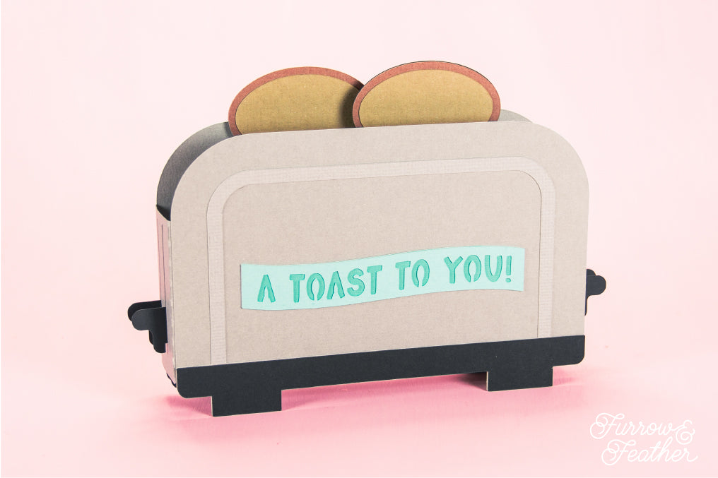 3D Toaster Card - Any Occasion Card SVG