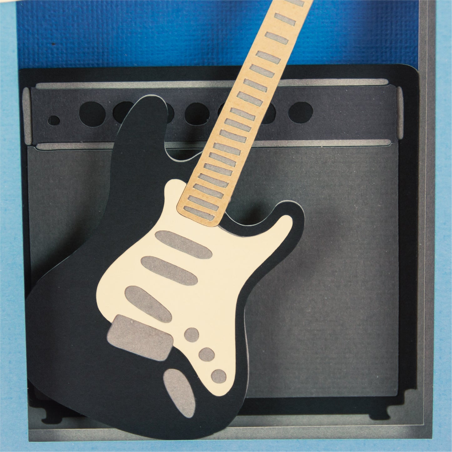 You Rock! Guitar Card - 3D Musician Card SVG