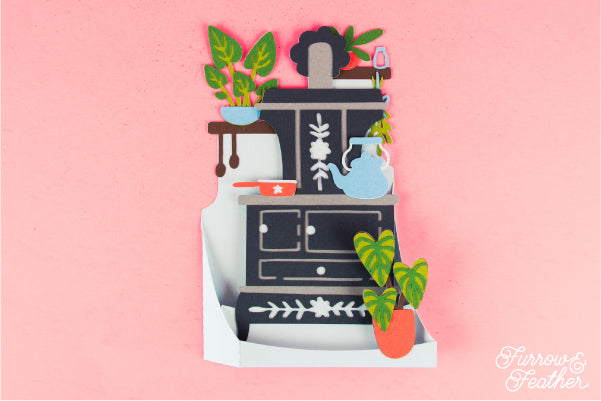 Antique Stove Card SVG