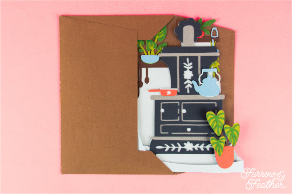 Antique Stove Card SVG