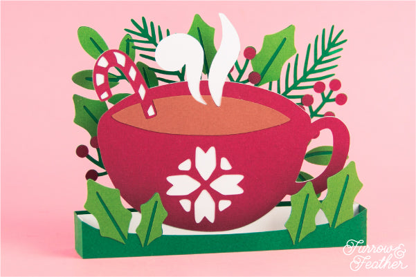 Cozy Christmas Mug Card SVG