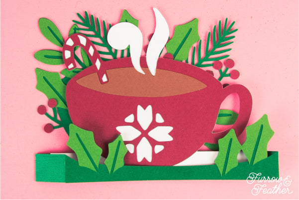 Cozy Christmas Mug Card SVG