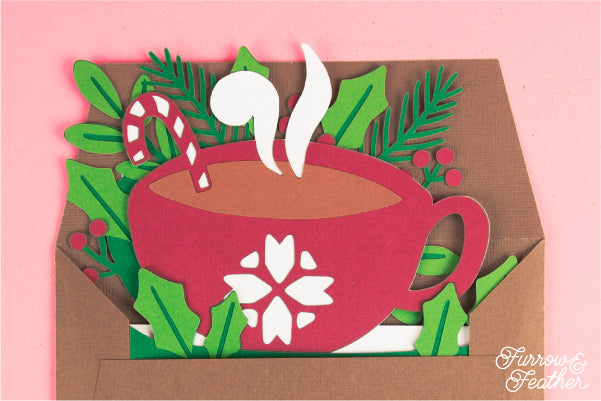 Cozy Christmas Mug Card SVG