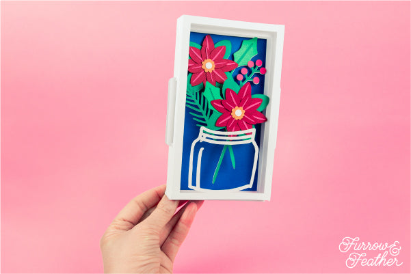 Poinsettia Bouquet Card SVG