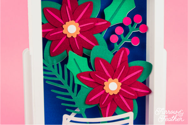 Poinsettia Bouquet Card SVG