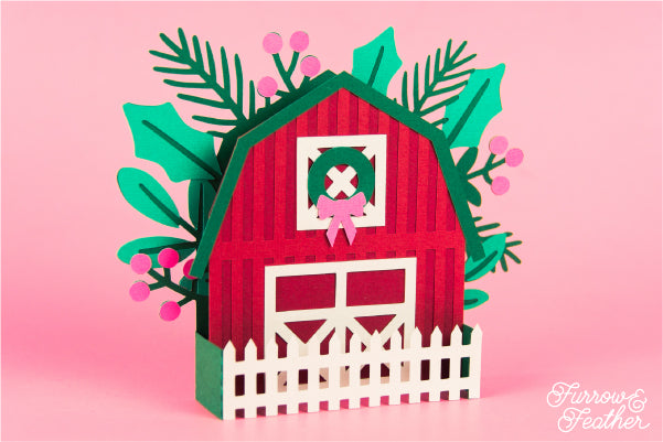 Christmas Barn Card SVG