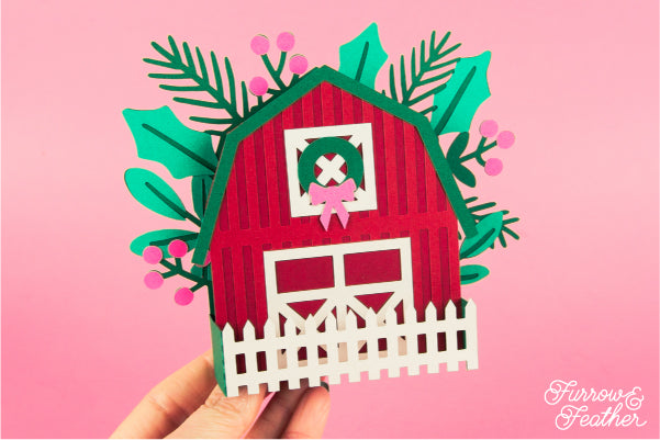 Christmas Barn Card SVG