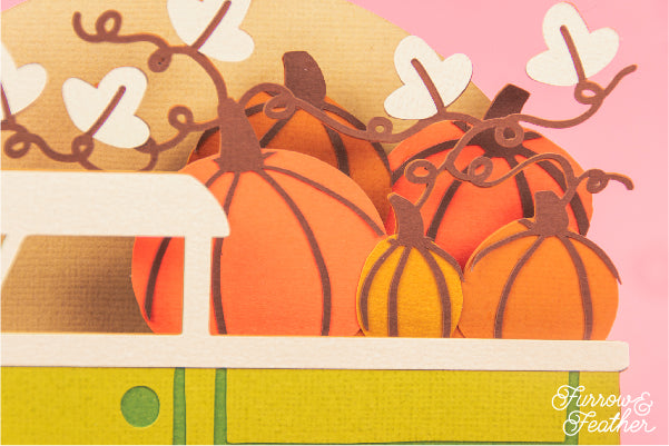 Truck with Pumpkins Card SVG