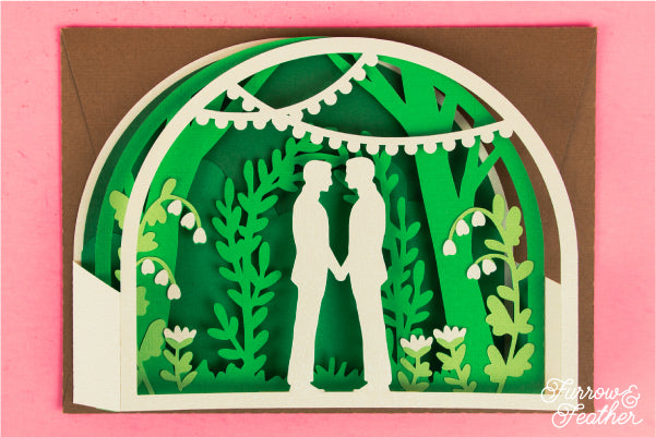 Elegant Wedding Card SVG - Gay
