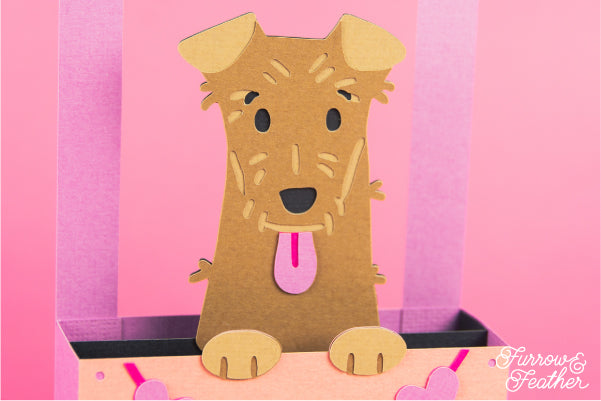 Dog Kissing Booth Card SVG - Terrier