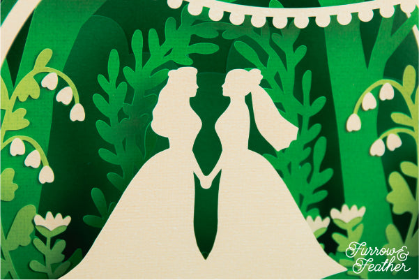 Elegant Wedding Card SVG - Lesbian