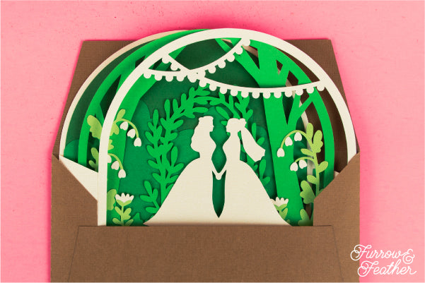 Elegant Wedding Card SVG - Lesbian