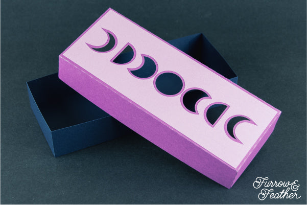 3D Moon Phases Box SVG