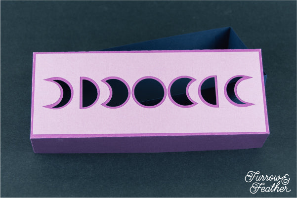 3D Moon Phases Box SVG