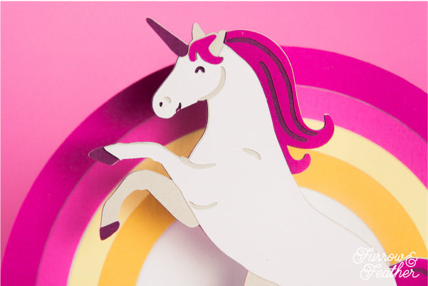 Rainbow Unicorn Card SVG