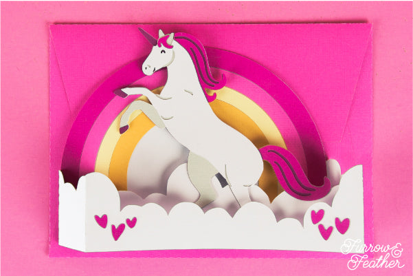 Rainbow Unicorn Card SVG