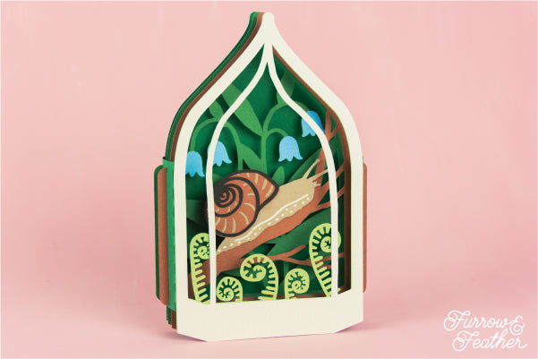 Snail Terrarium Card SVG