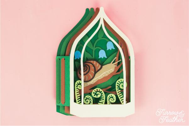 Snail Terrarium Card SVG