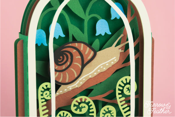 Snail Terrarium Card SVG