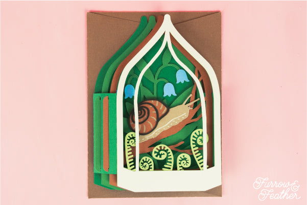 Snail Terrarium Card SVG
