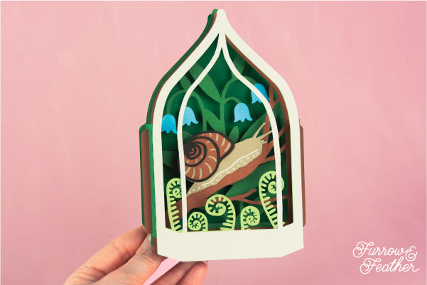 Snail Terrarium Card SVG