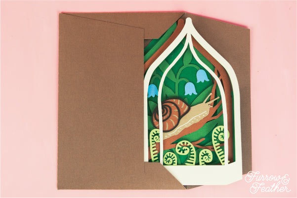 Snail Terrarium Card SVG