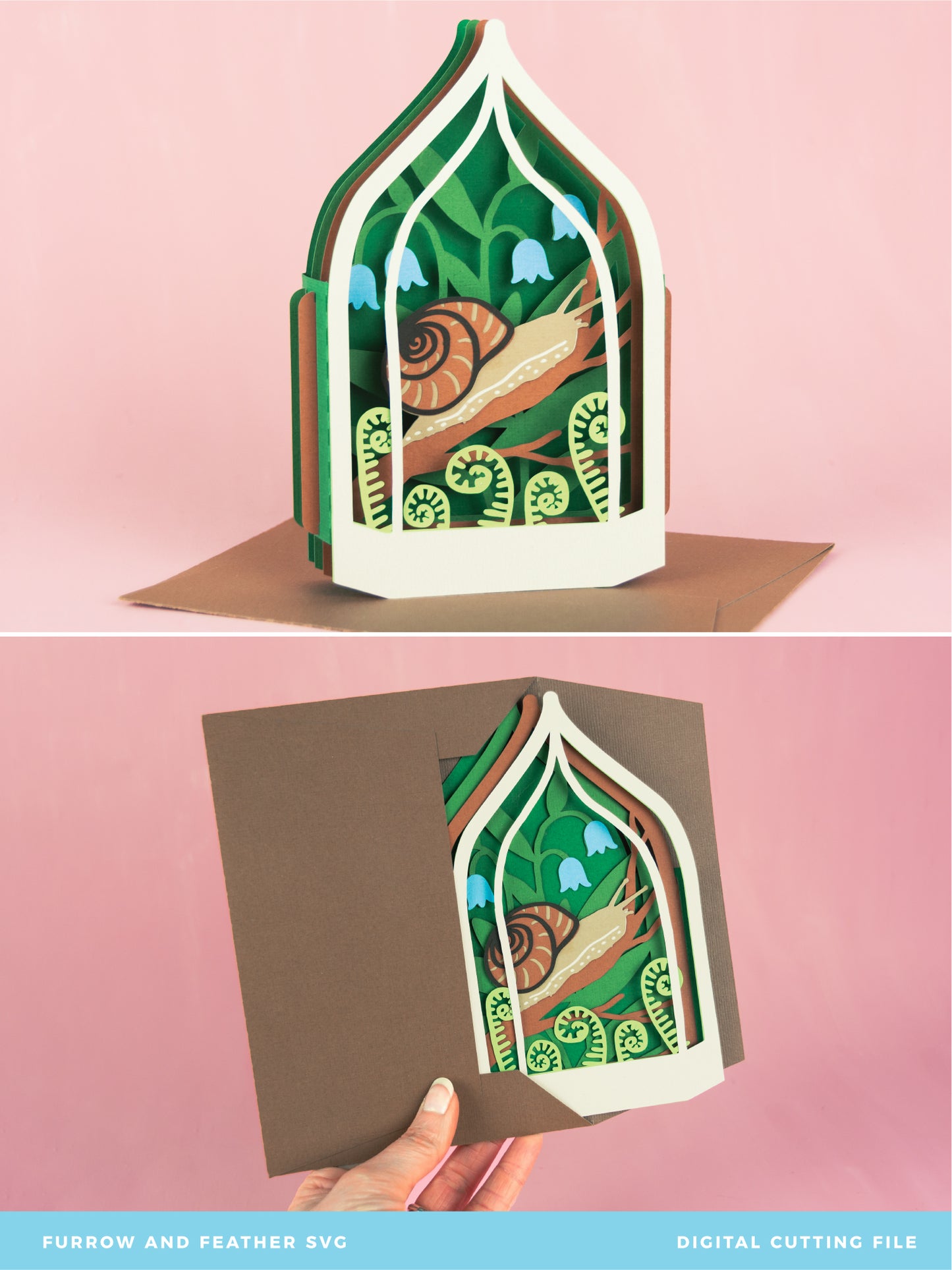 Snail Terrarium Card SVG