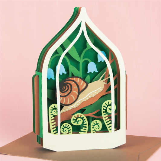Snail Terrarium Card SVG