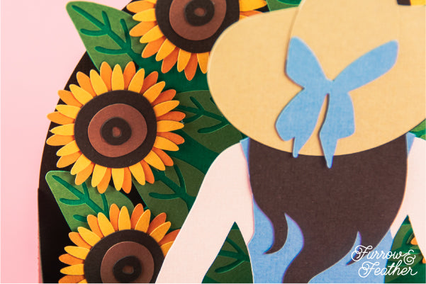 Sunhat with Sunflowers Card SVG