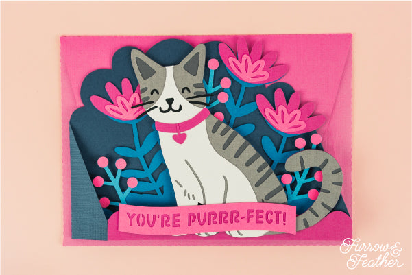 You’re Purrr-fect Kitty Card SVG