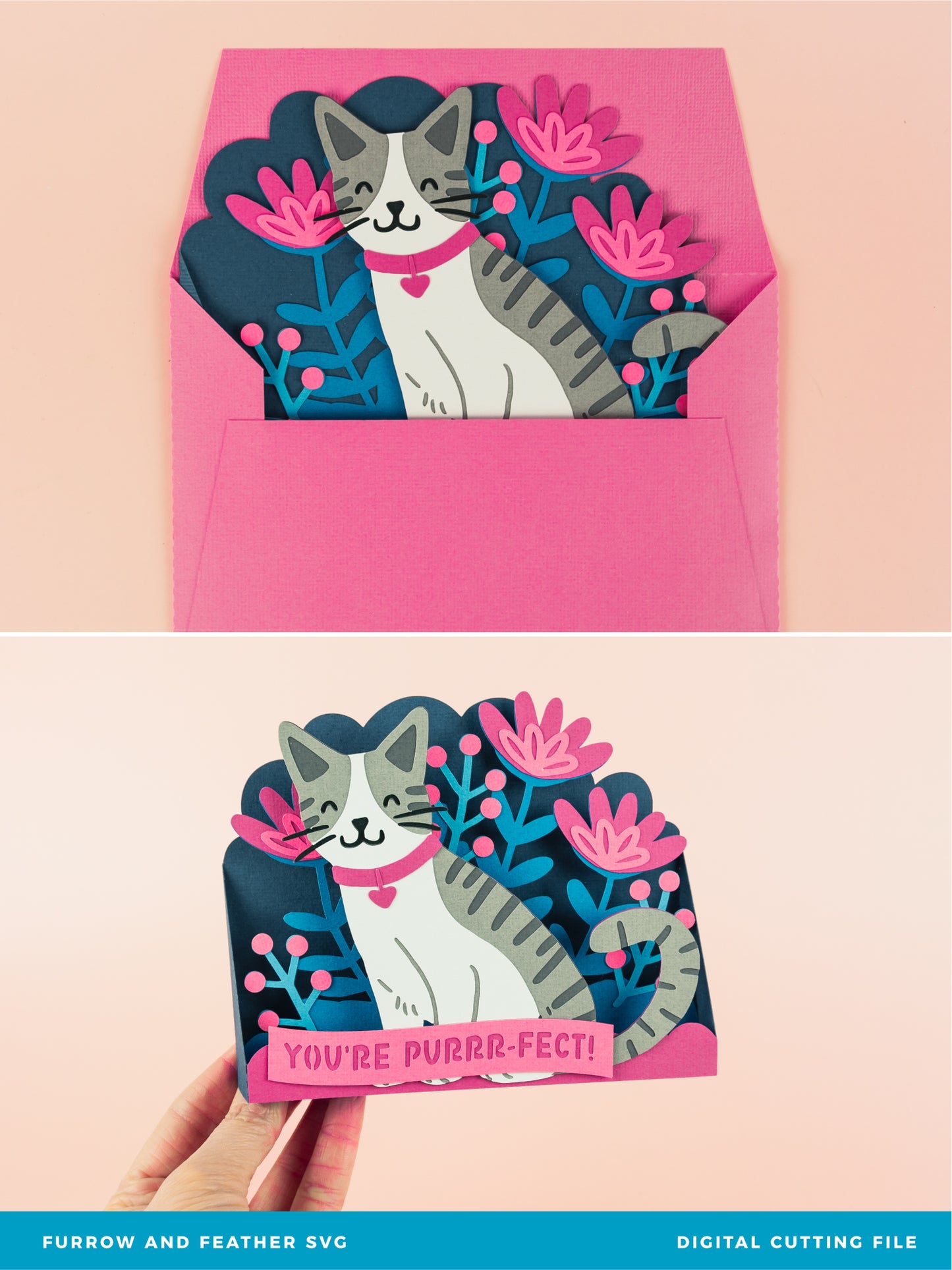 You’re Purrr-fect Kitty Card SVG