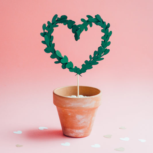 3D Heart Topiary SVG