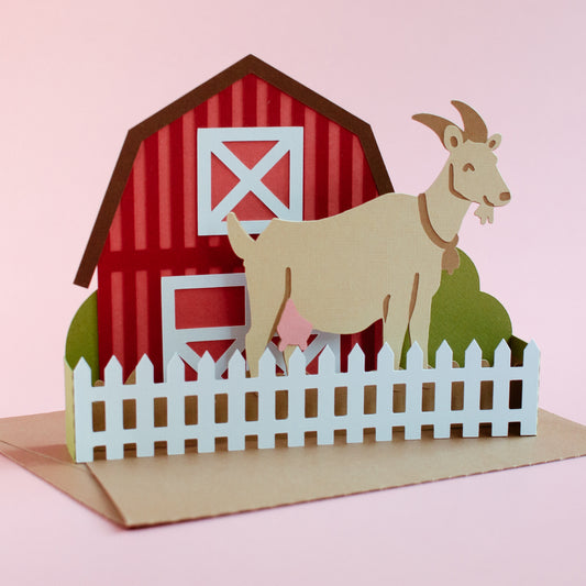 Goat Barn Card SVG