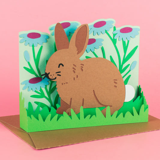 Spring Easter Bunny Card SVG