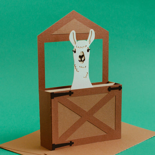 Llama Stall Card SVG