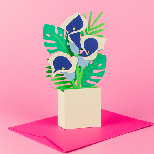 Calla Lily Flower Bouquet Card SVG