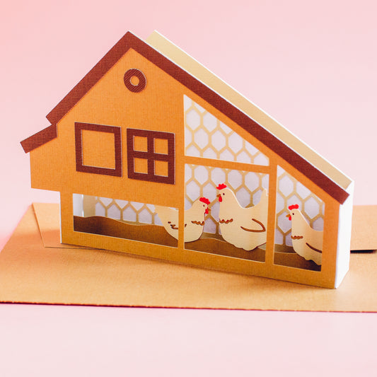 Chicken Coop Card SVG