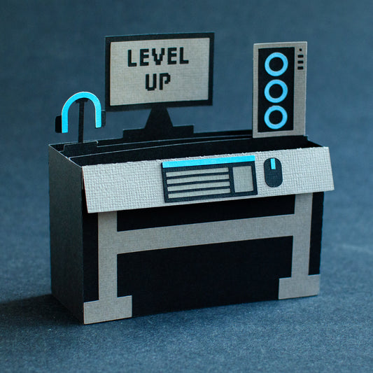 Gamer Computer Card SVG
