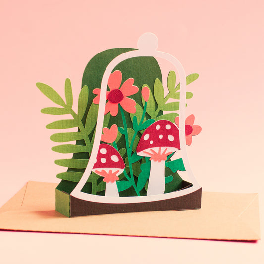 Bell Jar Terrarium Card SVG