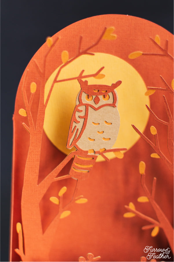 Halloween Owl Card SVG