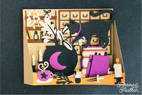 Halloween Witch Kitchen Card SVG