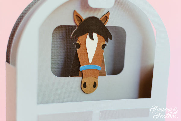 Horse Trailer Card SVG - back