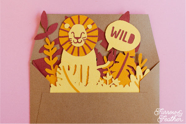 Birthday Lion Card SVG