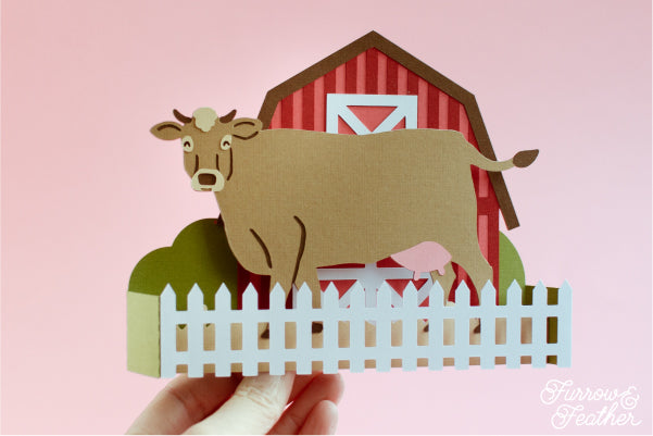Cow Barn Card SVG